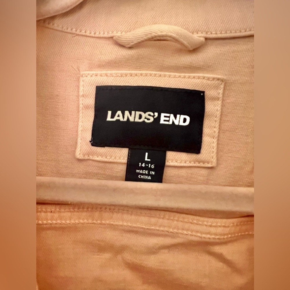 SOLD - Pink/Peach Jean Jacket - Picture 3 of 4